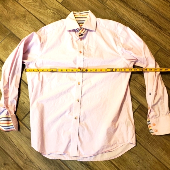 Robert Graham Pink Men's Casual Long Sleeve Shirt Size Medium - Picture 3 of 4